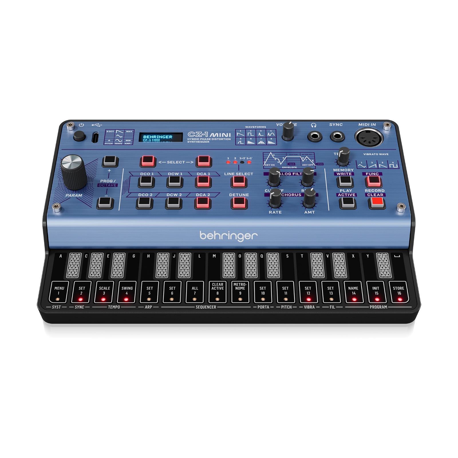 BEHRINGER CZ-1 MINI ハイブリッドシンセサイザー 16ステップ