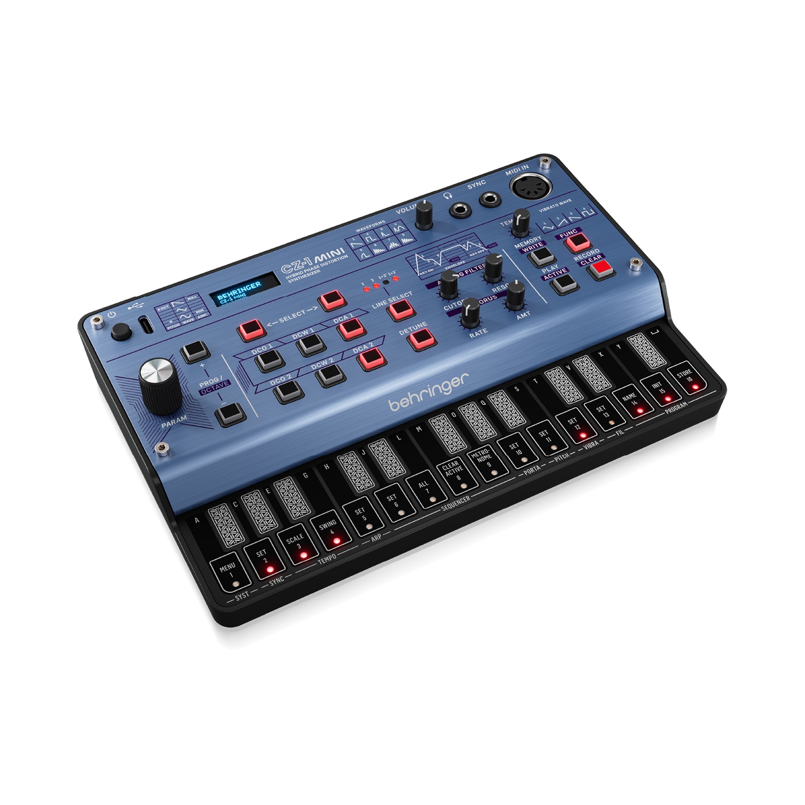 BEHRINGER CZ-1 MINI ハイブリッドシンセサイザー 16ステップ