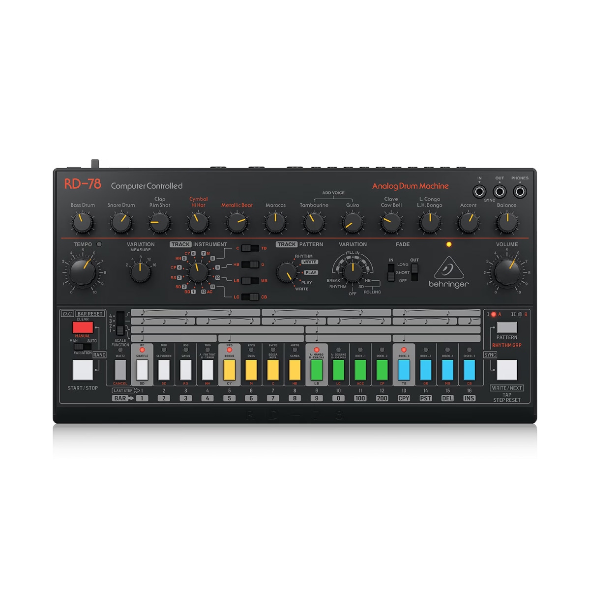 BEHRINGER RD-78 アナログドラムマシン 15ボイス/34プリセットリズム