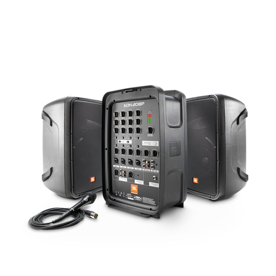 【動作良好】JBL EON208P PAスピーカー ミキサー JBL EON208P スピーカースタンド(JS-TS50/黒)セット ◇ 8インチ