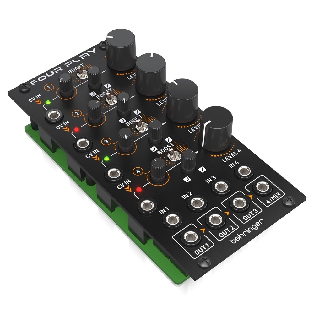 Behringer Four Play クワッドVCA/ミキサー モジュ BEHRINGER FOUR PLAY モジュラーシンセサイザー | Hibino.com ヒビノ