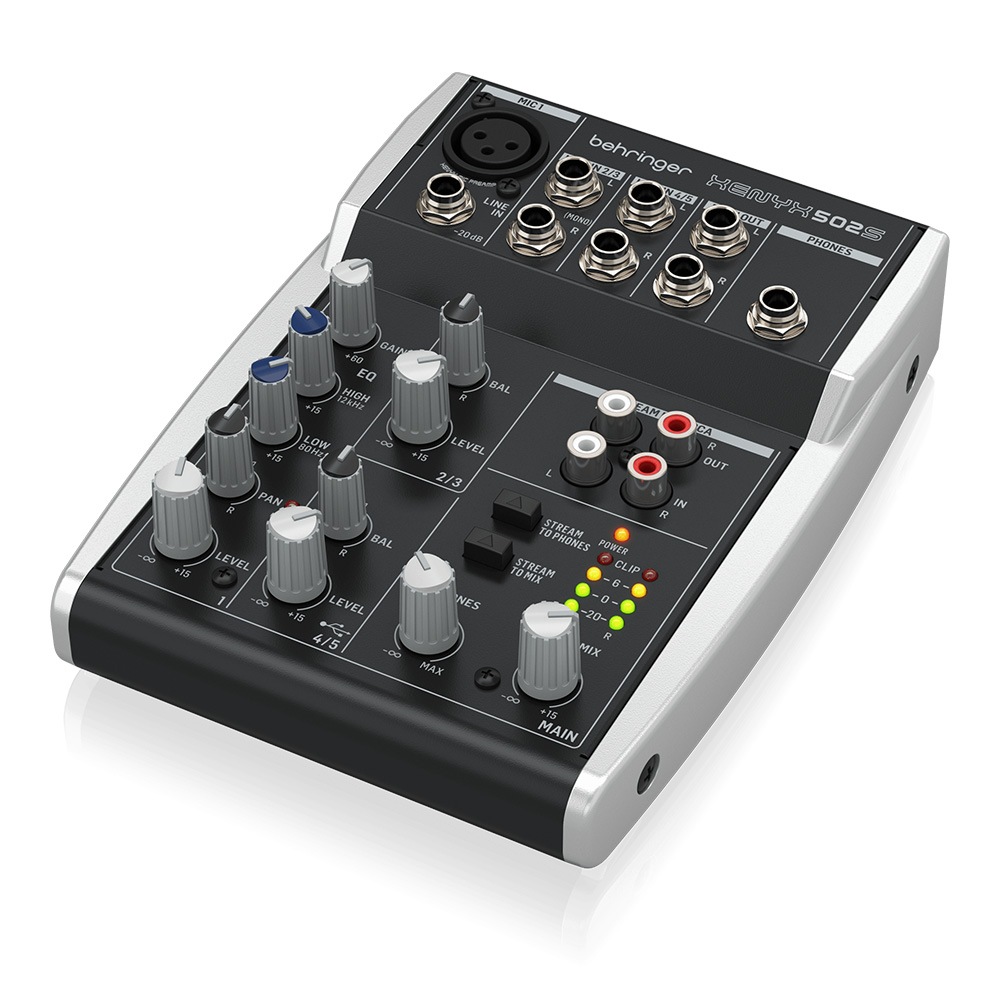 BEHRINGER XENYX 502S USB I/O 搭載 5ch アナログミキサー｜FULL-TEN