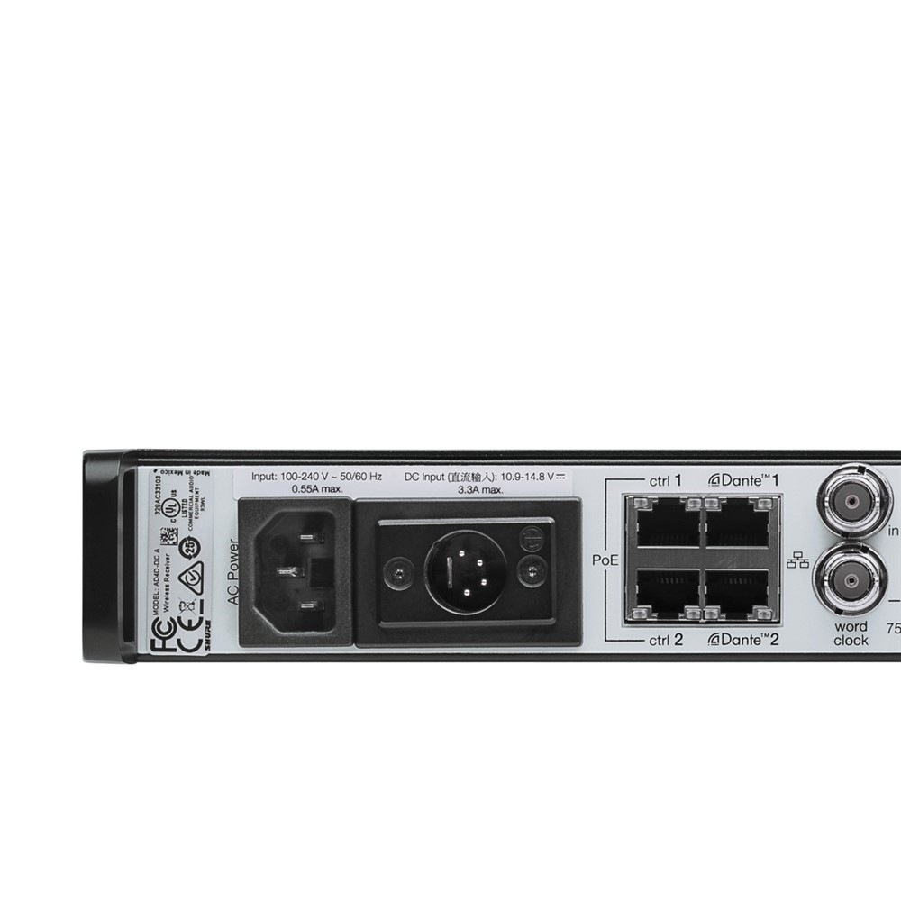 Shure AD4QJ-DC-Z16 4chワイヤレスマイク受信機 | Hibino.com ヒビノ
