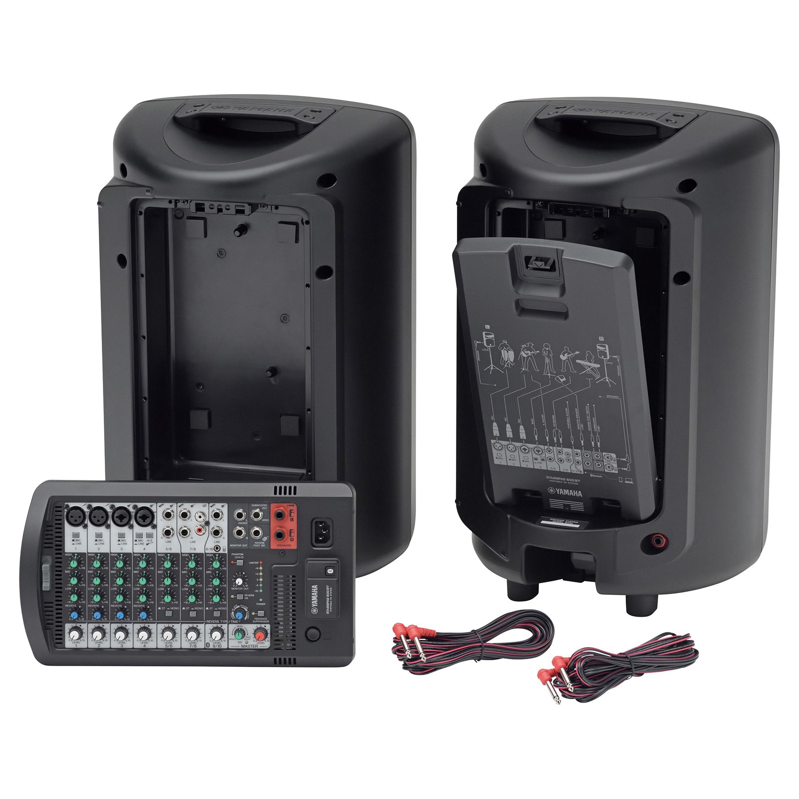 YAMAHA ポータブルスピーカー ミキサー機能付き YAMAHA【STAGEPAS 600BT】PAスピーカー パワードミキサー セット
