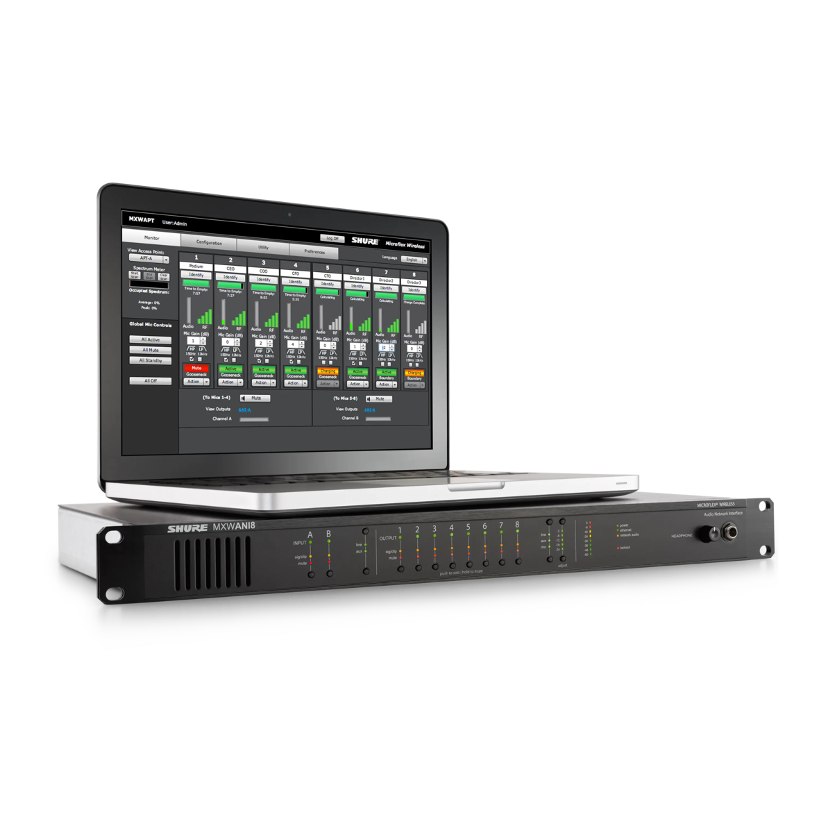 新品未開封Shure MXWANI8-Jヒビノ正規品