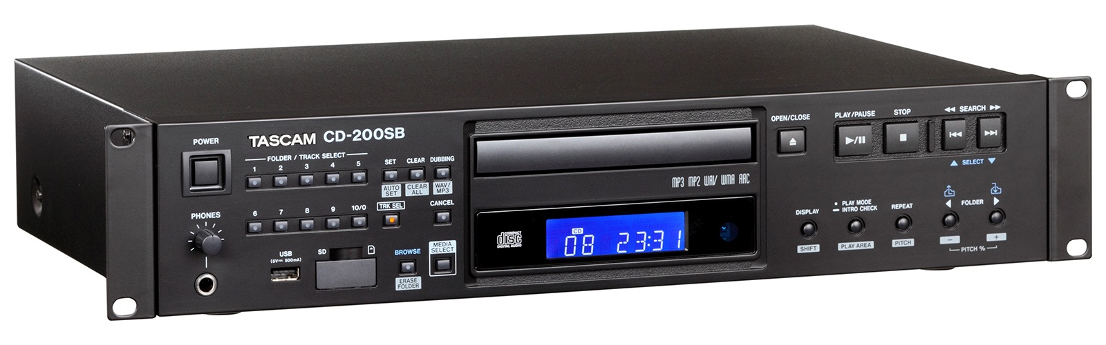 TASCAM CD-200SB SD/USBメモリー対応CDプレーヤー | Hibino.com ヒビノ