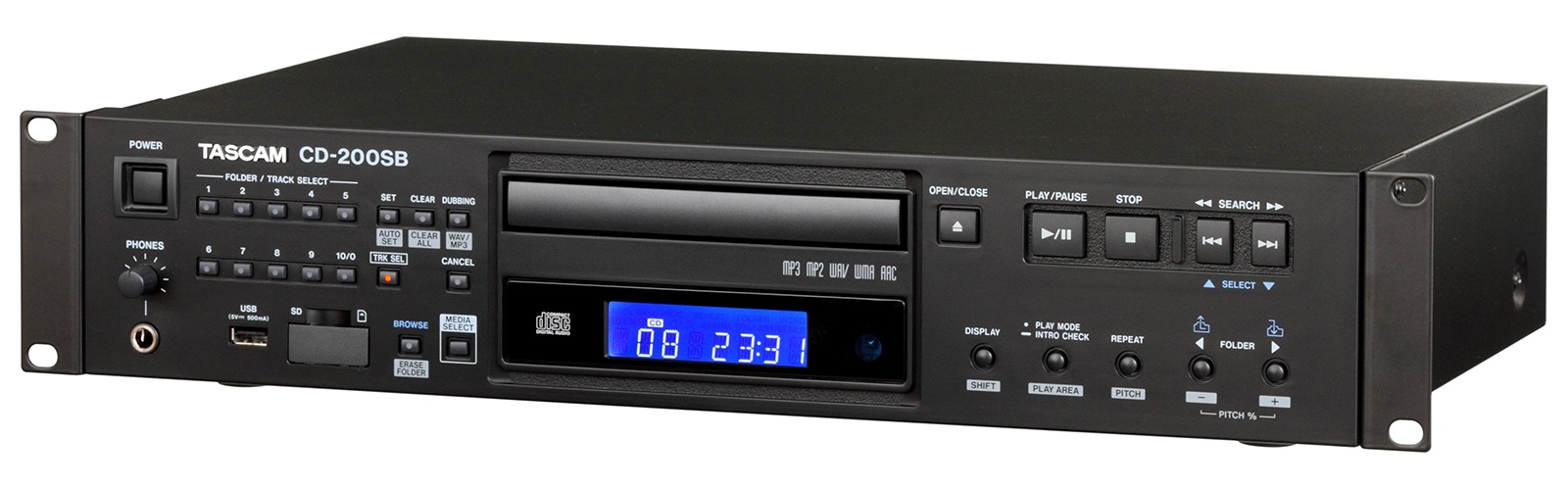 TASCAM CD-200SB SD/USBメモリー対応CDプレーヤー | Hibino.com ヒビノ