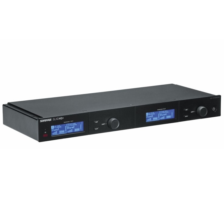 Shure SLXD4QDAN+J=-JB Dante対応 4chワイヤレスマイク受信機｜Hibino.com