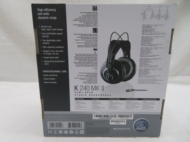 AKG K240 MKII-Y3 モニターヘッドホン (セミオープンエアー) メーカー