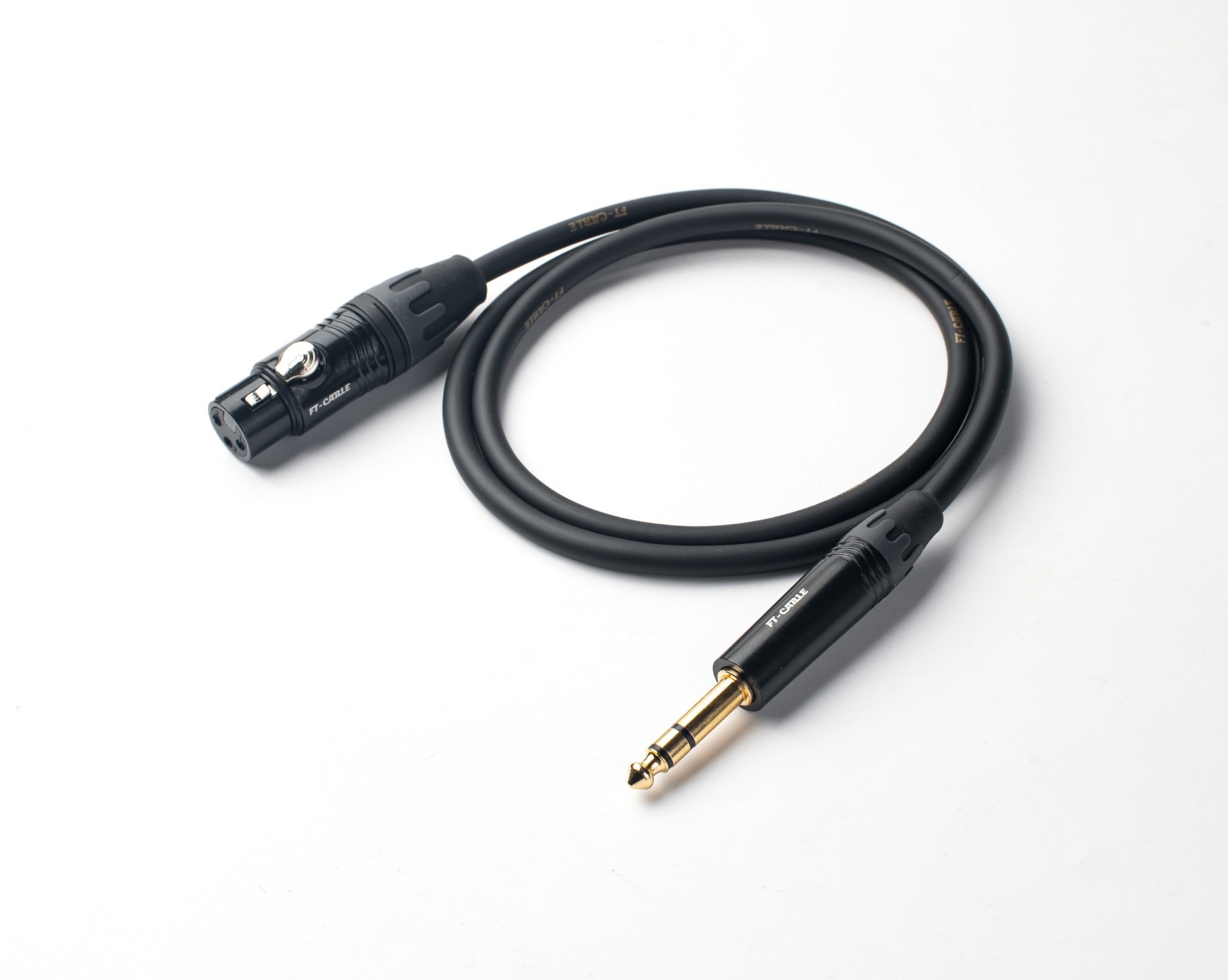 FT-CABLE XLRケーブル (XLRメス-TRS) 1m/2m/3m/5m プロ仕様 マイク