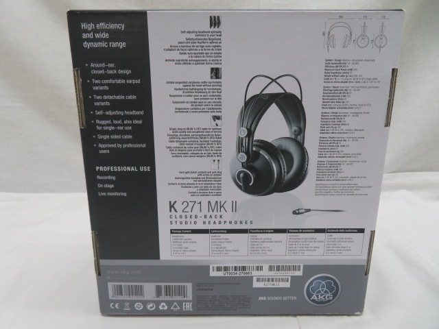 AKG K271 MKII-Y3 モニターヘッドホン (密閉型) メーカー再生品