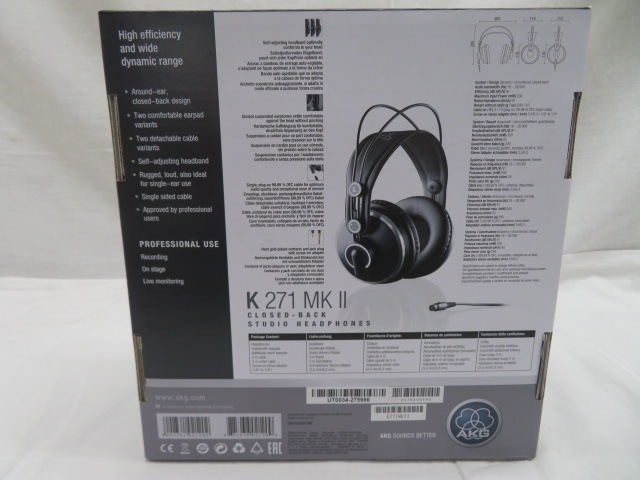 AKG K271 MKII-Y3 モニターヘッドホン (密閉型) メーカー再生品