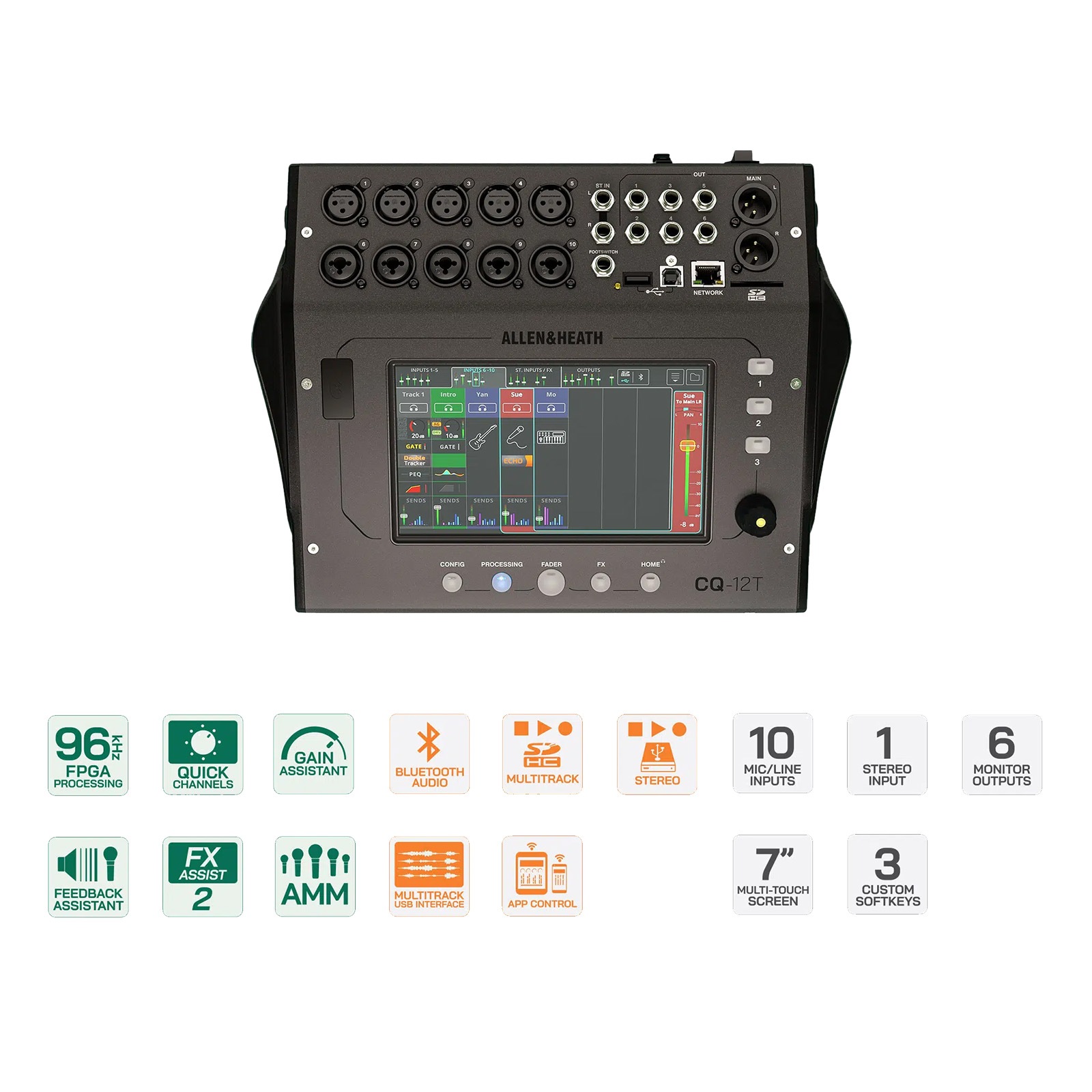 Allen & Heath CQ-12T デジタルミキサー (ミキシングコンソール