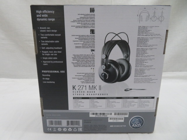 AKG K271 MKII-Y3 モニターヘッドホン (密閉型) メーカー再生品
