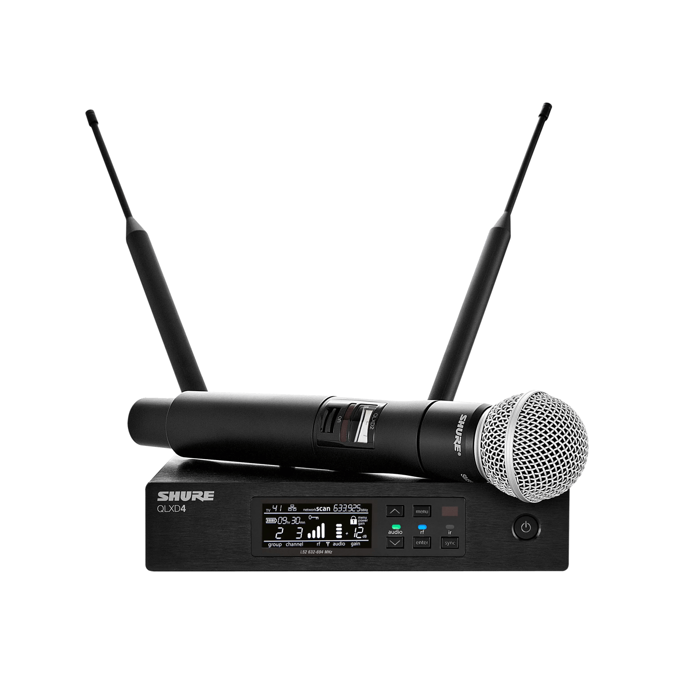 SHURE ワイヤレスマイク Shure QLXD24/SM58-JB ワイヤレスマイク送受信機セット (SM58ヘッド