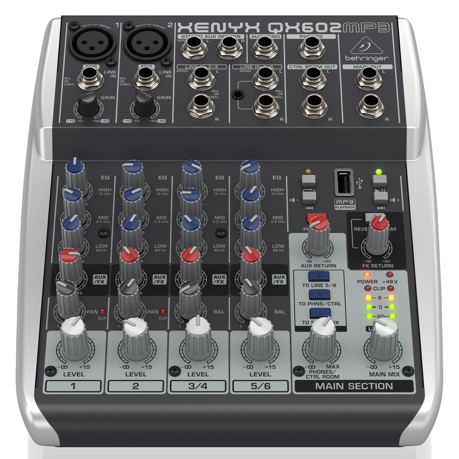 Behringer アナログミキサー XENYX QX602MP3 BEHRINGER QX602MP3 XENYX アナログミキサー｜FULL-TEN