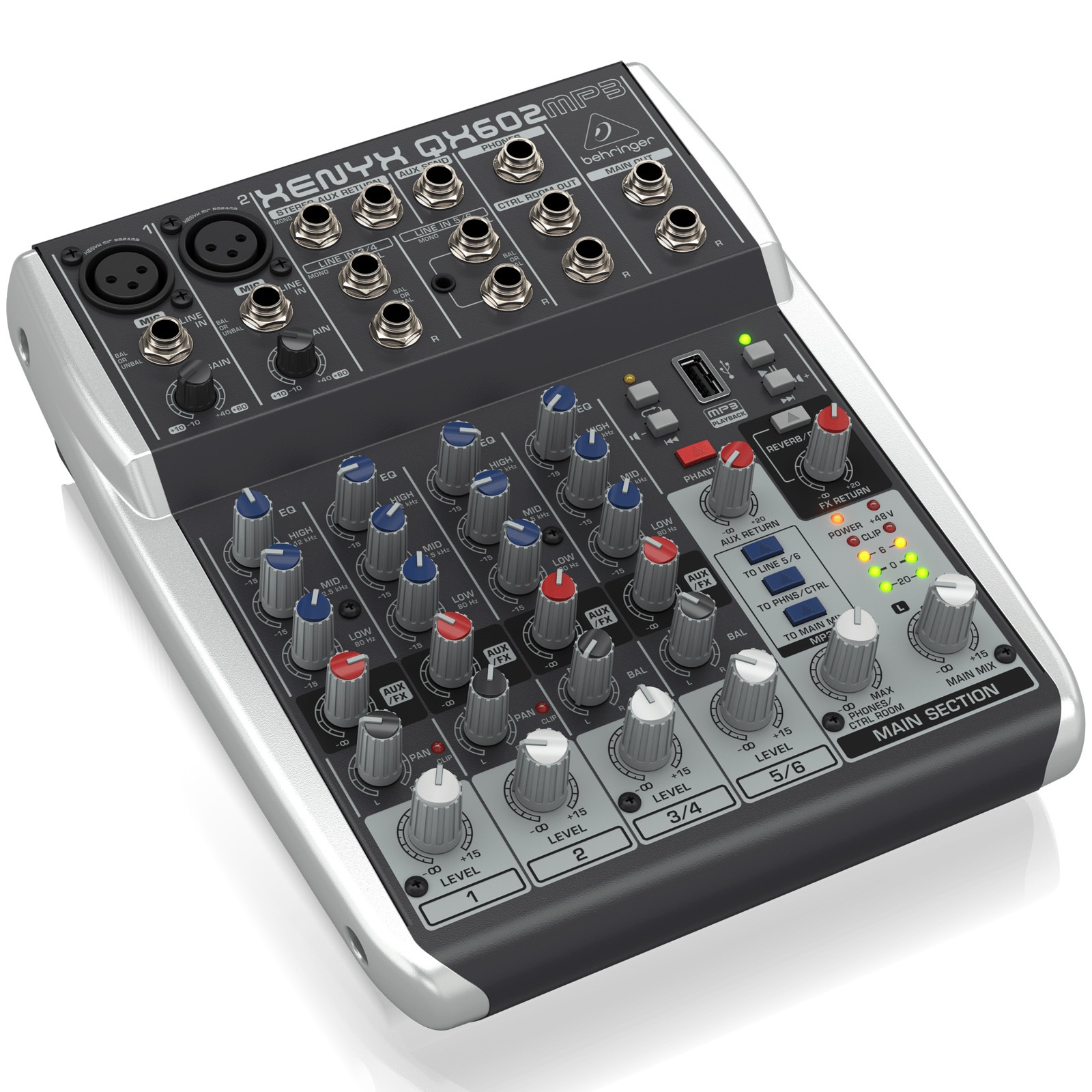 BEHRINGER QX602MP3 XENYX エフェクト内蔵6chアナログミキサー