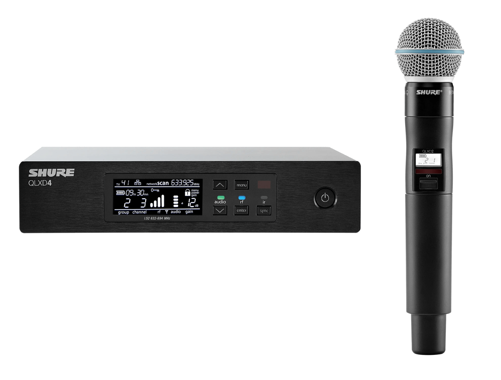 Shure QLXD24/B58-JB ワイヤレスマイク送受信機セット (BETA 58ヘッド
