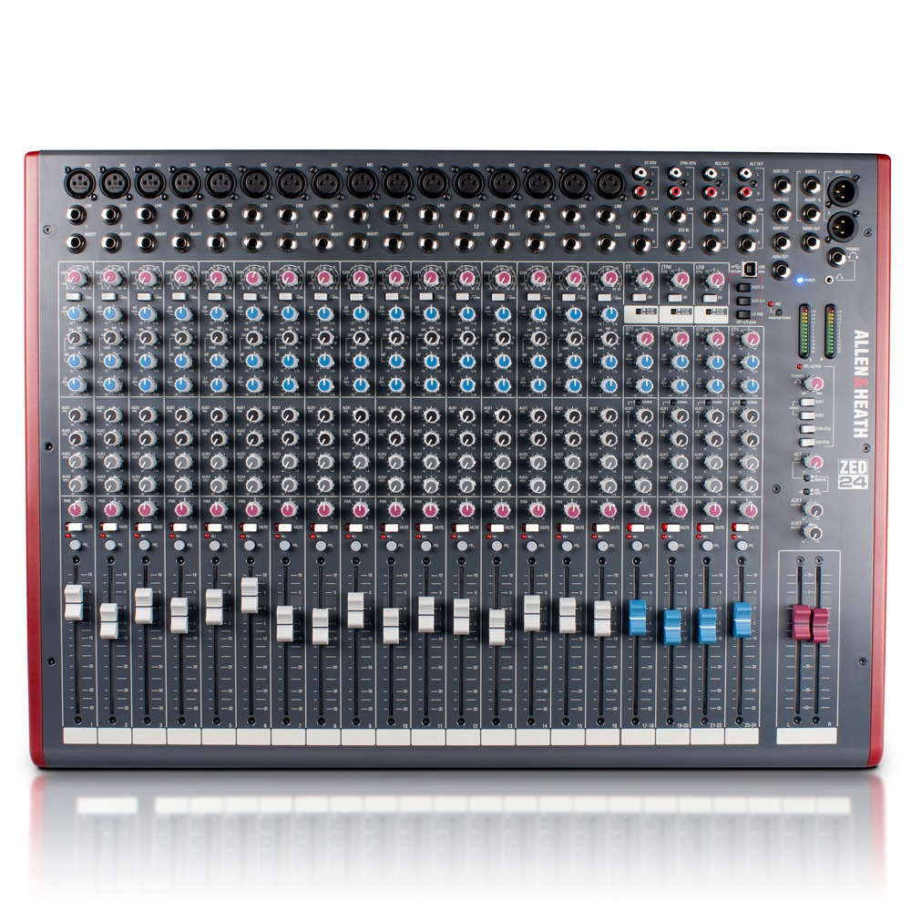 Allen & Heath ZED-24 24chアナログミキサー | Hibino.com ヒビノ公式