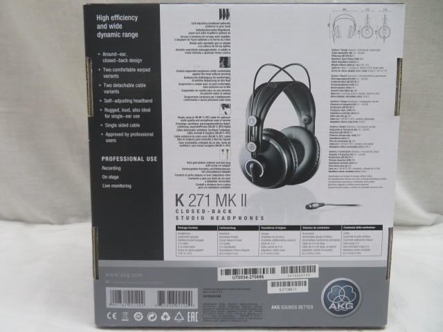 AKG K271 MKII-Y3 モニターヘッドホン (密閉型) メーカー再生品
