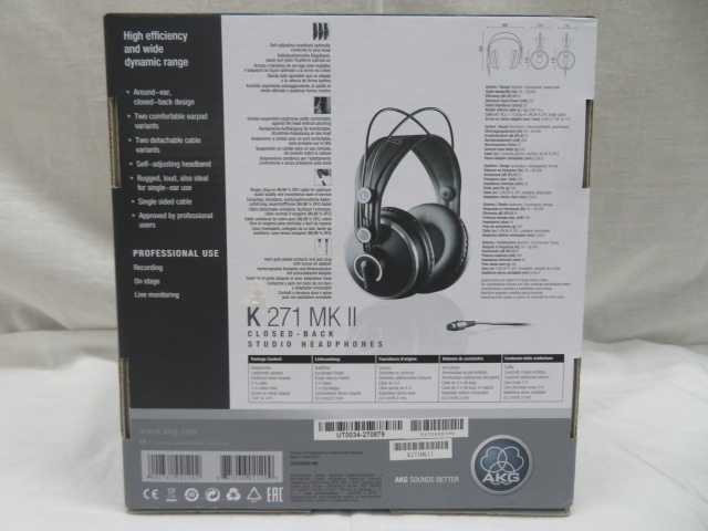 AKG K271 MKII-Y3 モニターヘッドホン (密閉型) メーカー再生品