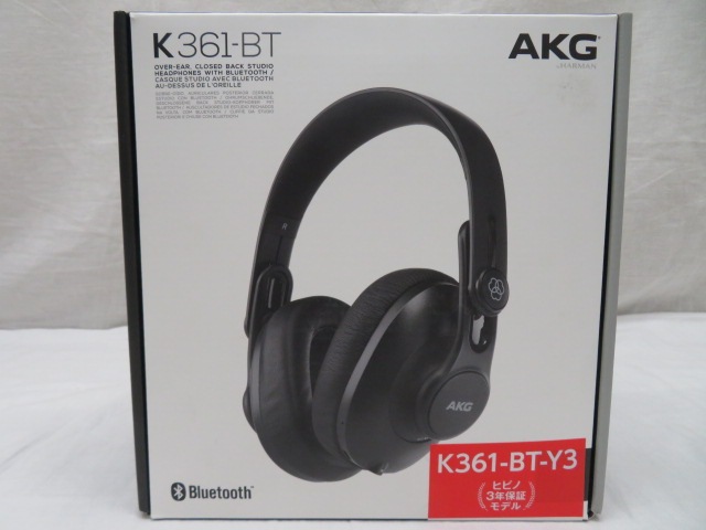 AKG K361-BT-Y3 Bluetooth 密閉型ワイヤレスヘッドホン メーカー再生品