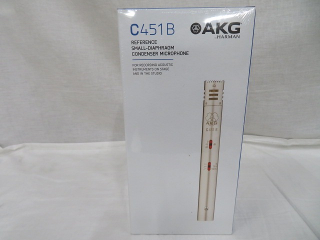 AKG C451 B スティック型コンデンサーマイク (ペンシルマイク) 箱傷み