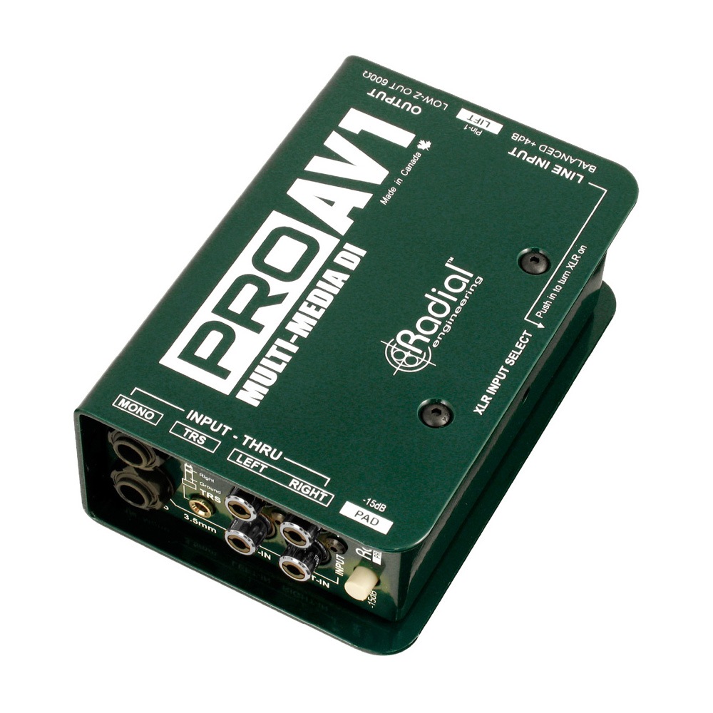RADIAL ProAV1 AV機器用パッシブDI ダイレクトボックス（モノラル出力