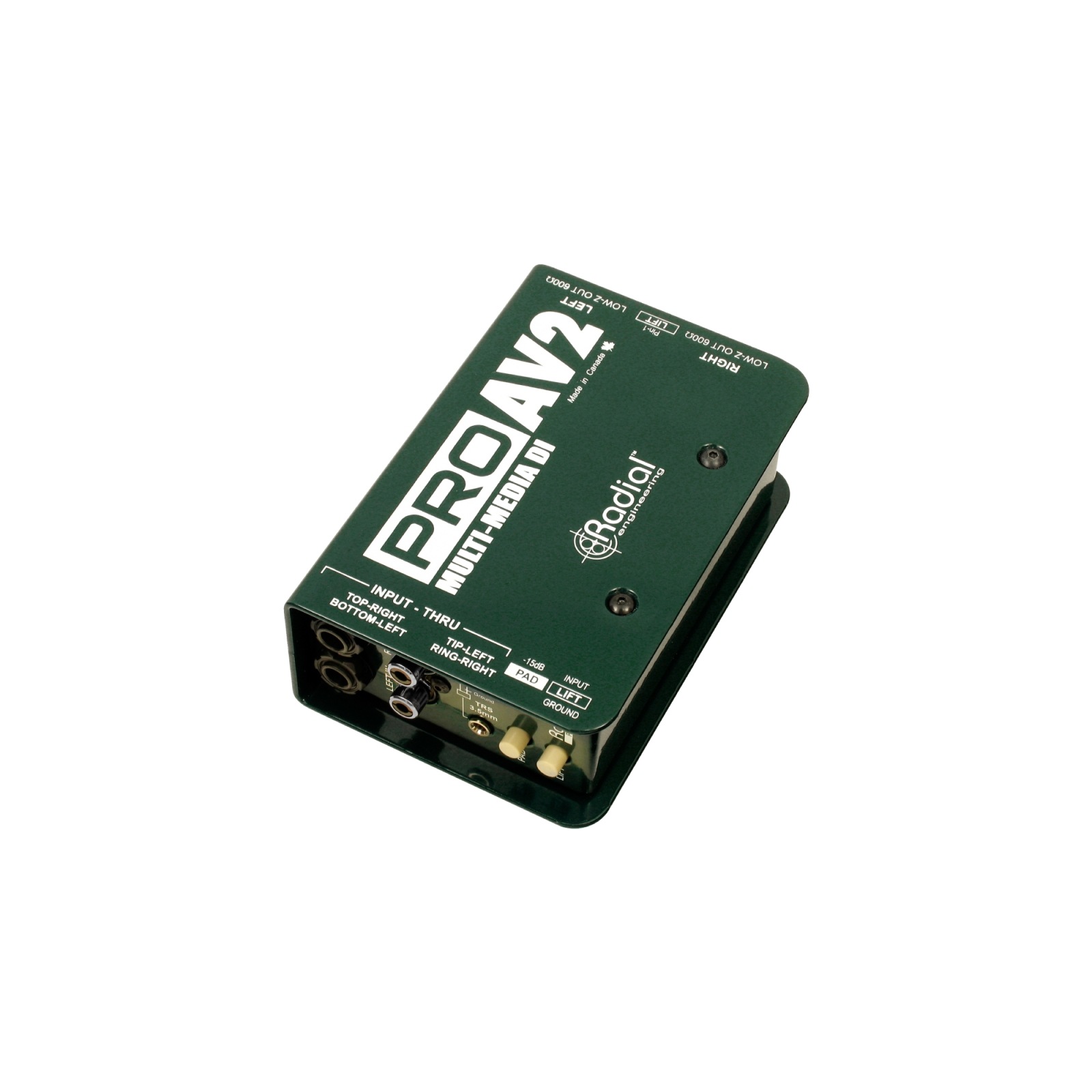 RADIAL ProAV2 AV機器用ステレオパッシブDI ダイレクトボックス