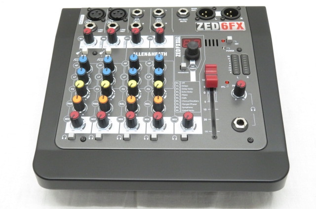 Allen & Heath ZED-6FX エフェクト搭載 6chアナログミキサー メーカー