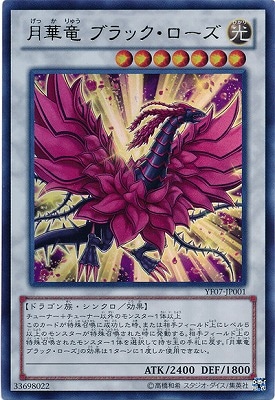 遊戯王 月華竜ブラックローズ 書籍付属カード/YF07-JP001 月華竜 ブラック・ローズ【ウルトラ