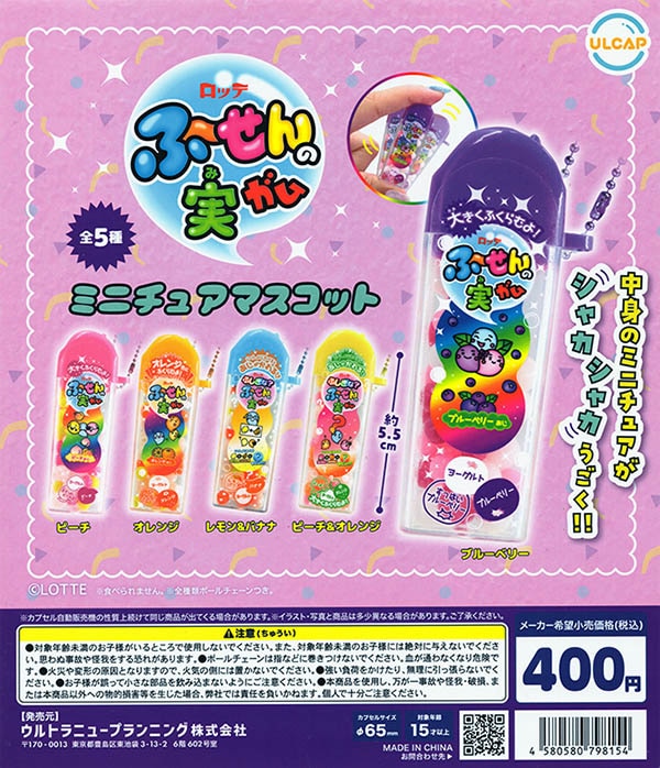 LOTTE ロッテ ふ～せんの実ミニチュアマスコット 全5種セット