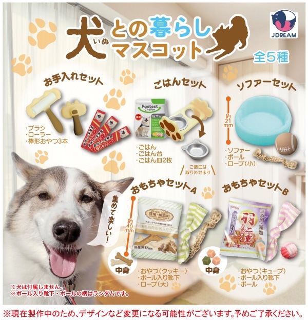 犬との暮らしマスコット 全5種セット（カプセル）【6月予約】 | 予約