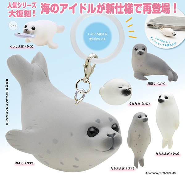 ntc.Puff アザラシ マーカーチャーム 全6種セット （カプセル）【9月