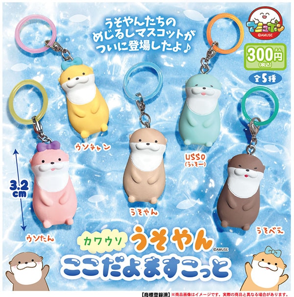 仲良し♡カワウソ&ひよこ カワウソうそやん ここだよますこっと 全5種セット（カプセル）【1月