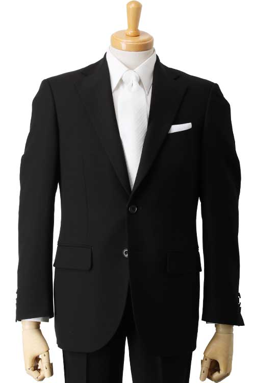 礼服 メンズ フォーマルスーツ オールシーズン アウトラスト 生地使用 アジャスター付き ベーシック 2つ釦シングル