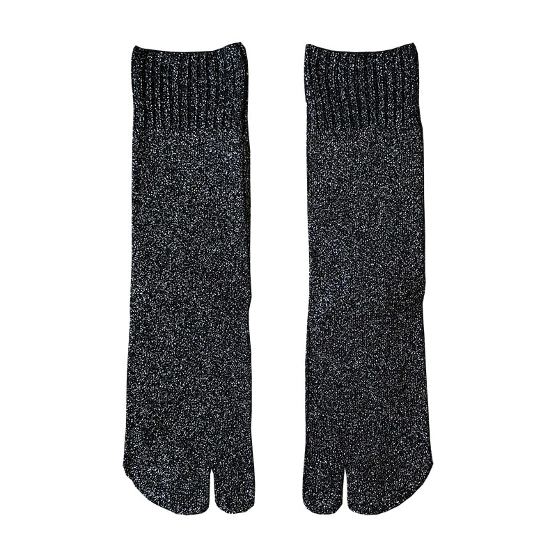 ラメ タビソックス（ブラック） | CATEGORY,冷えとり,靴下,1or2枚目