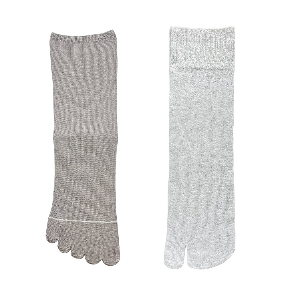 メンズ ラメタビ冷えとりセット（ホワイト） | CATEGORY,冷えとり,靴下