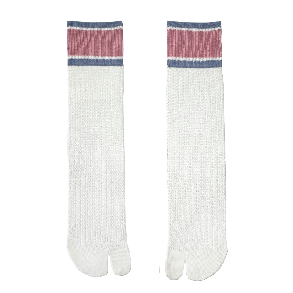 メッシュTABI スケーターソックス（ピンク×ブルー） | CATEGORY,冷え