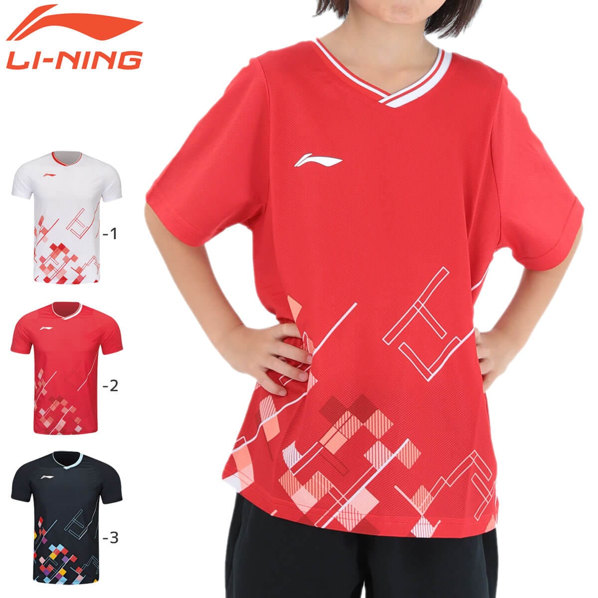 バドミントン,ウェア,LI-NING / リーニン,ゲームシャツ(ジュニア