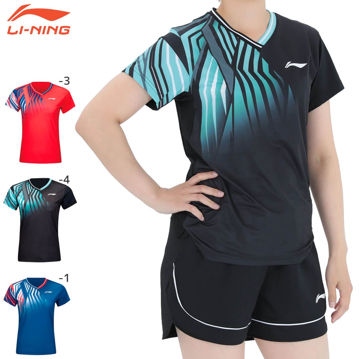 LI-NING AAYT058 ゲームウェア バドミントンウェア(レディース