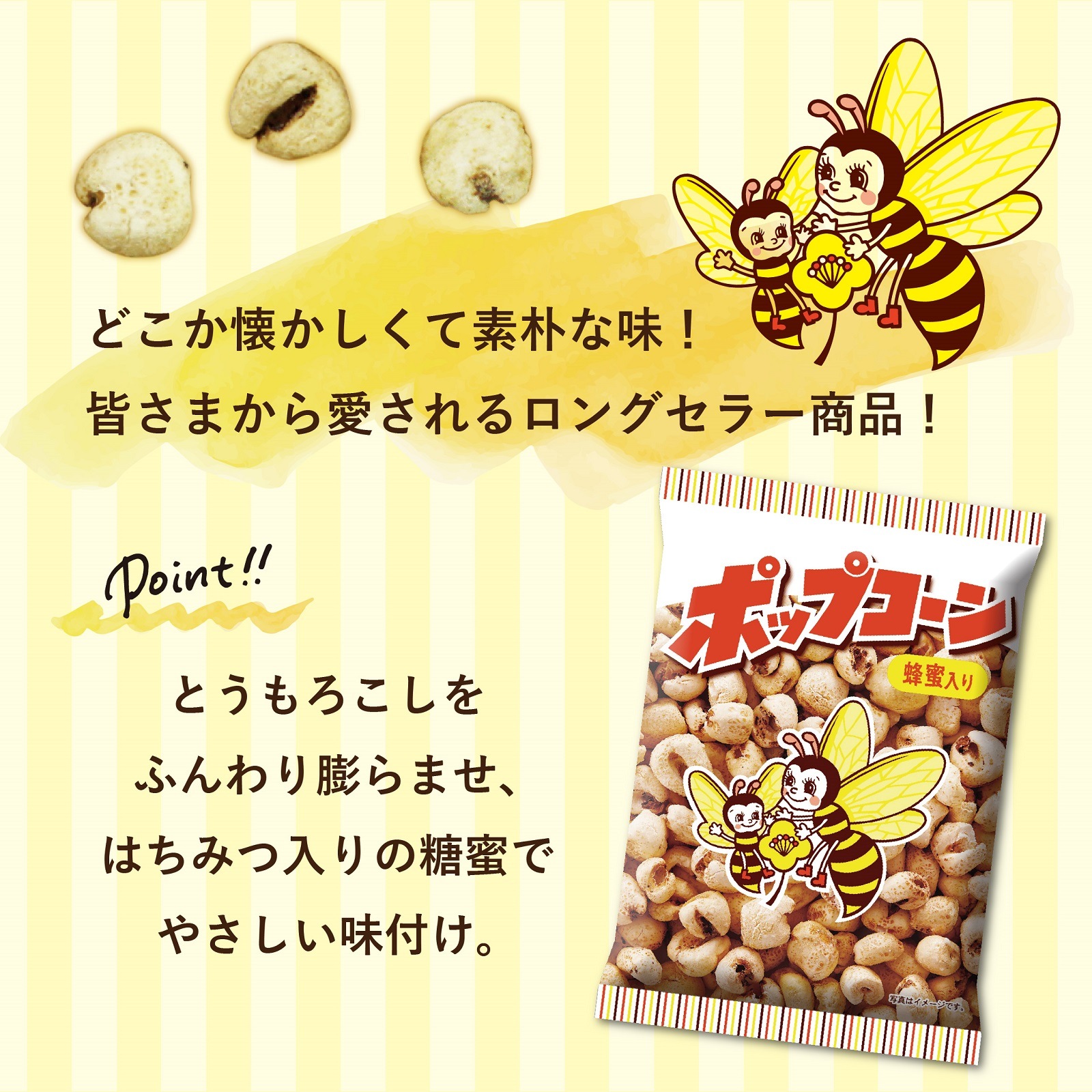 蜂蜜入りポップコーン65g(12袋入り)