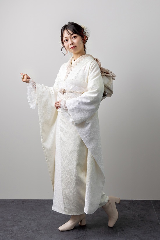 ホワイト上品総レース