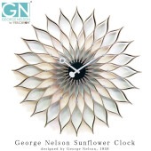 George Nelson Sunflower Clock ウォールクロック 掛け時計 インテリア 時計 ひまわり 壁掛け時計 送料無料