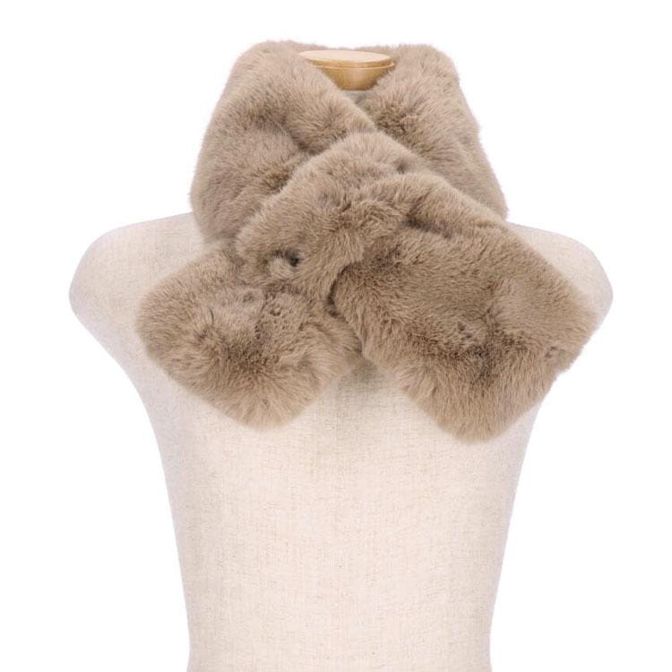 フェイクファーティペット　モカ　レディース ナチュラルビューティーベーシック NATURAL BEAUTY BASIC フェイク