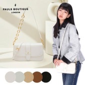 【セール】 PAULS BOUTIQUE LONDON 本革 3way ショルダーバッグ ハンドバッグ クラッチバッグ チェーン 牛革 ポールズブティック