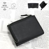 日本限定 mywalit 財布 RFID ミニマルウォレット ブラック<br>レザー 三つ折り財布 スキミング防止 MY14523 Minimal Wallet Black