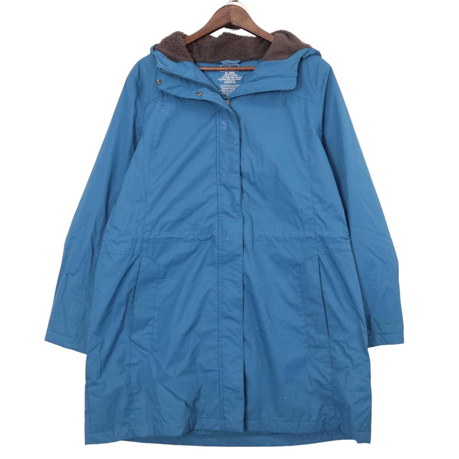 エルエルビーン　ナイロンジャケット　ビッグサイズ　裏地フリース　緑色　美品 L.L.Bean - 古着 LLBEAN フリース ナイロンジャケット グリーン 緑 4d