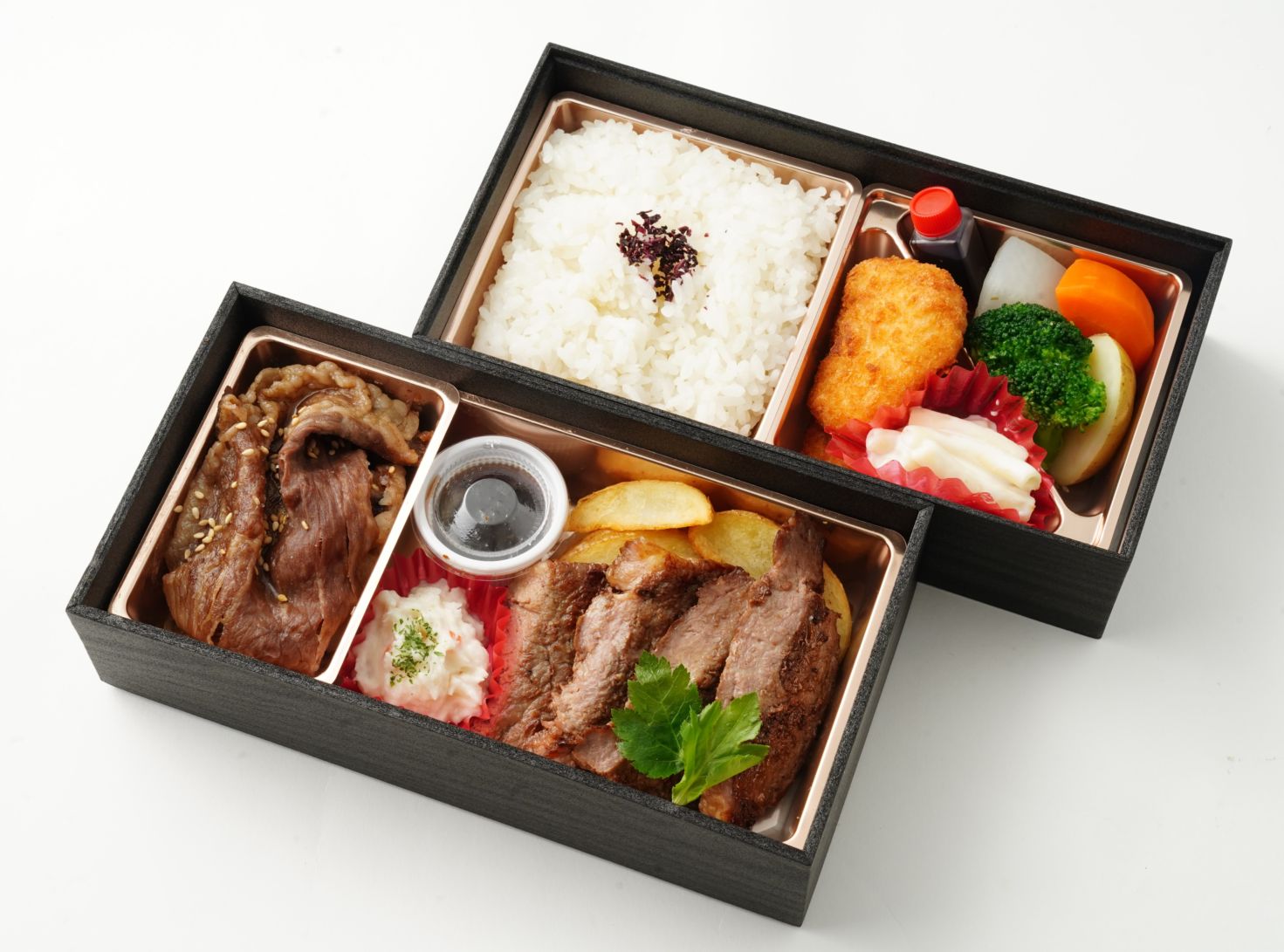 特選黒毛和牛焼肉と極選サーロインステーキ御膳