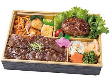 特選和牛100％粗挽きハンバーグ＆特選和牛焼肉重